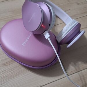 PowerLocus Pink Wireless Headphones